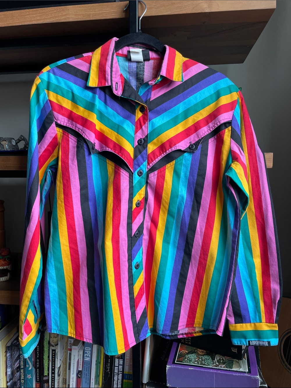 Rainbow striped vintage shirt